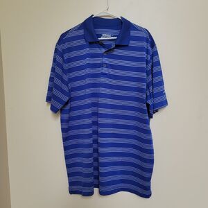 Nike Golf Tour Performance Dri-Fit Blue/White Short Sleeve Polo Shirt Men’s XL